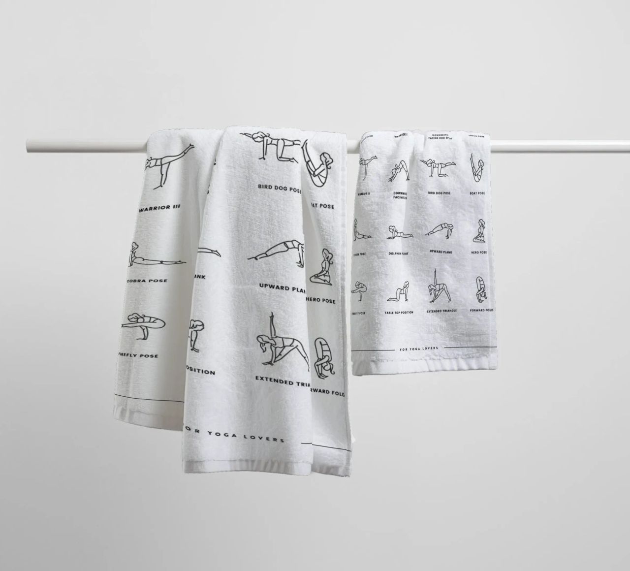 Yoga Chart towel by daylight design studio