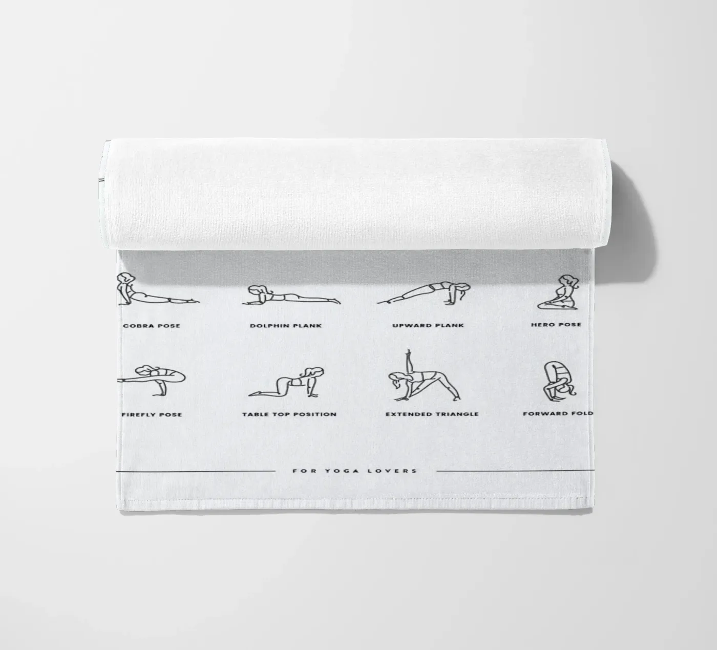 Yoga Chart beach towel by daylight design studio