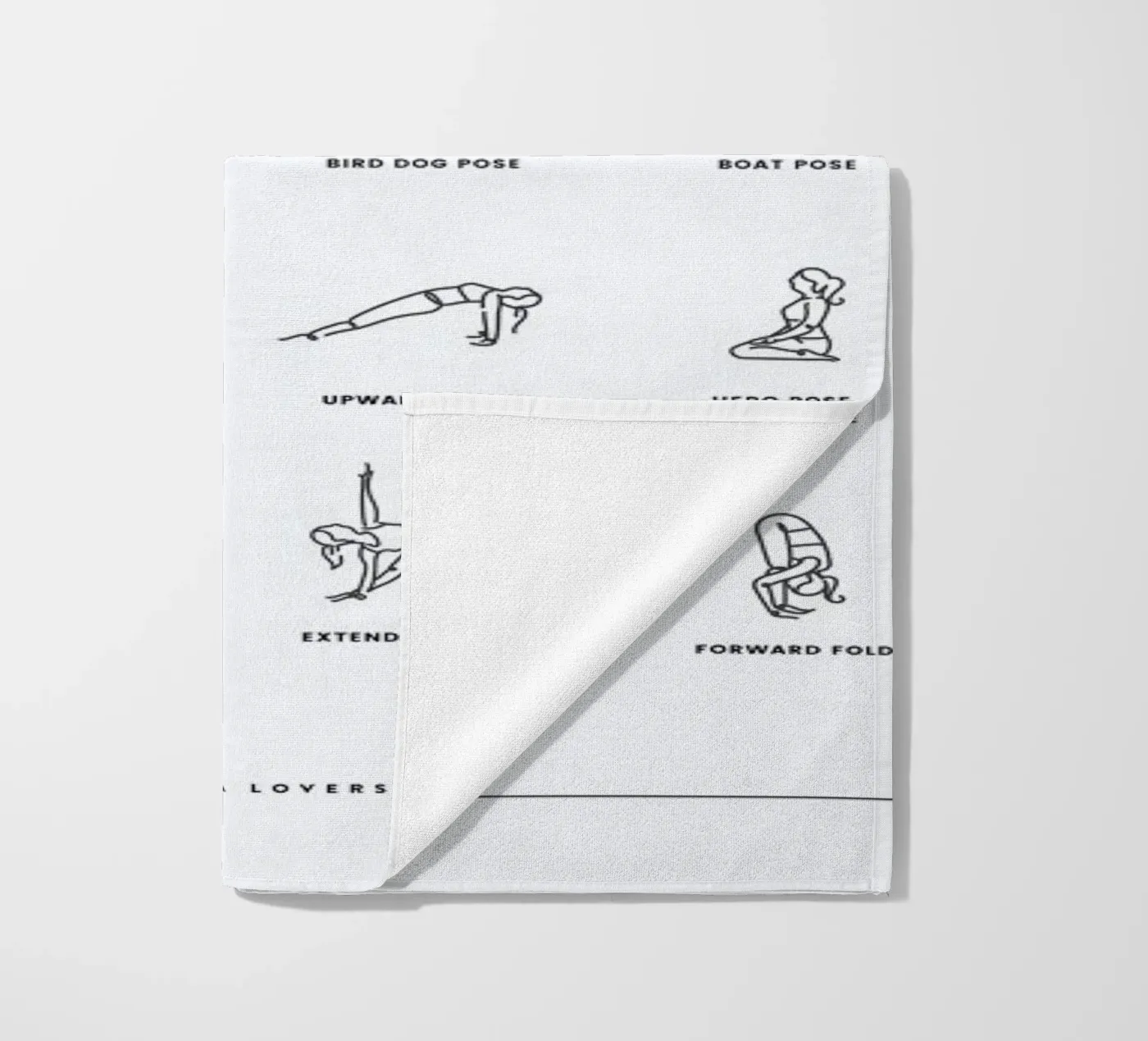 Yoga Chart beach towel by daylight design studio