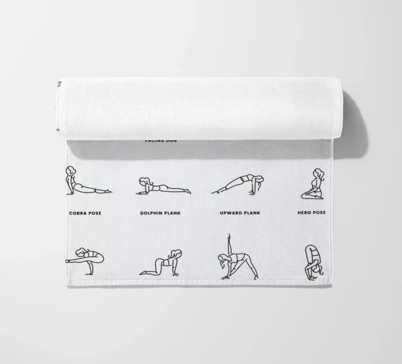 Yoga Chart beach towel by daylight design studio