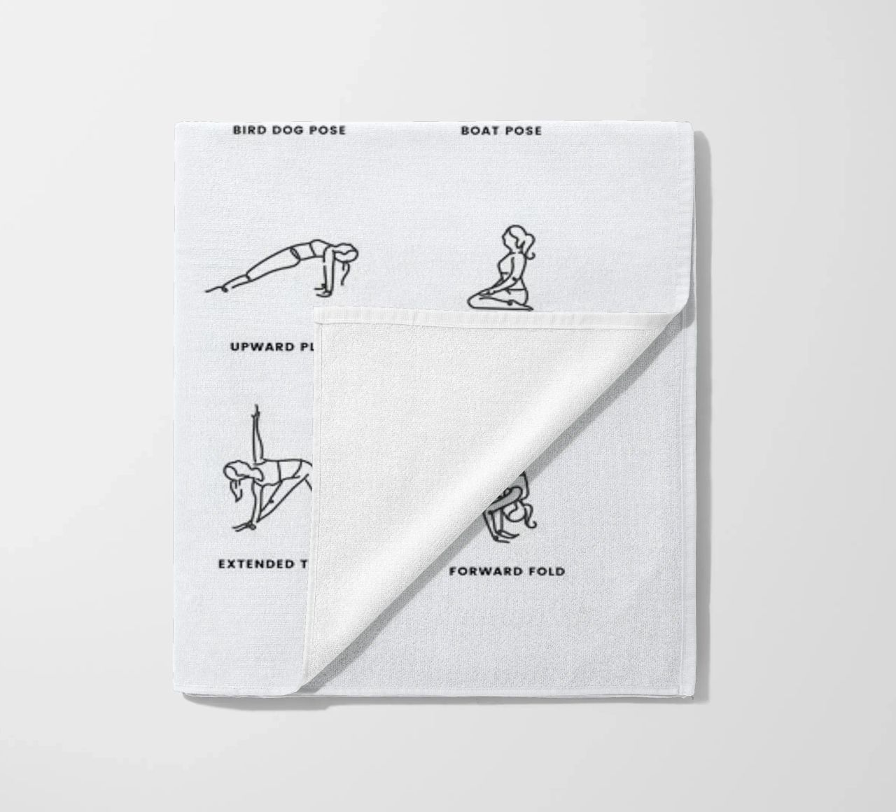 Yoga Chart beach towel by daylight design studio