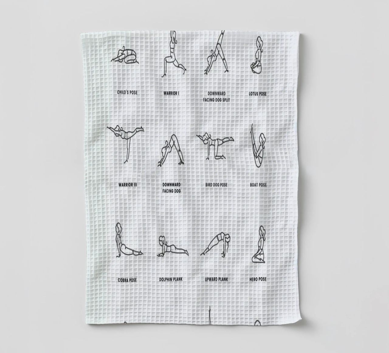 Yoga Chart tea towel by daylight design studio