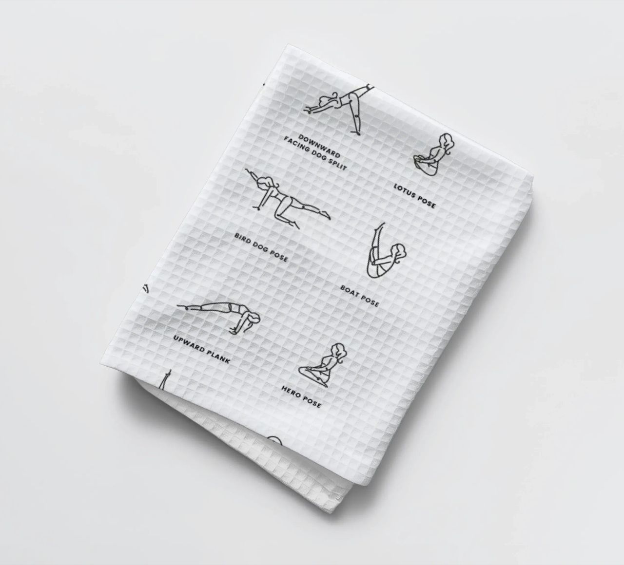 Yoga Chart tea towel by daylight design studio