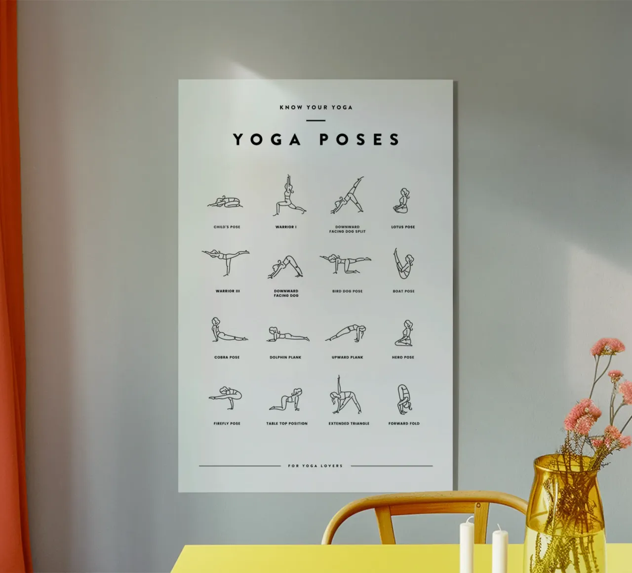 Yoga Chart plexiglass da daylight design studio