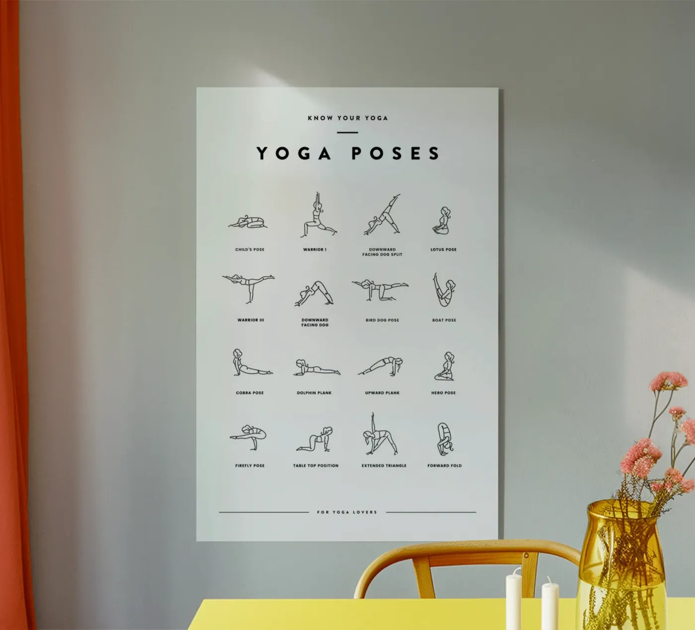 Yoga Chart plexiglas de daylight design studio