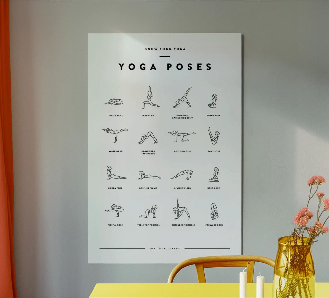Yoga Chart alu-dibond by daylight design studio