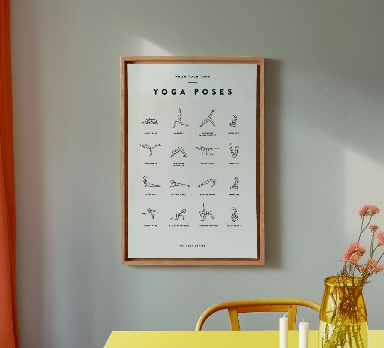 Yoga Chart canvas by daylight design studio