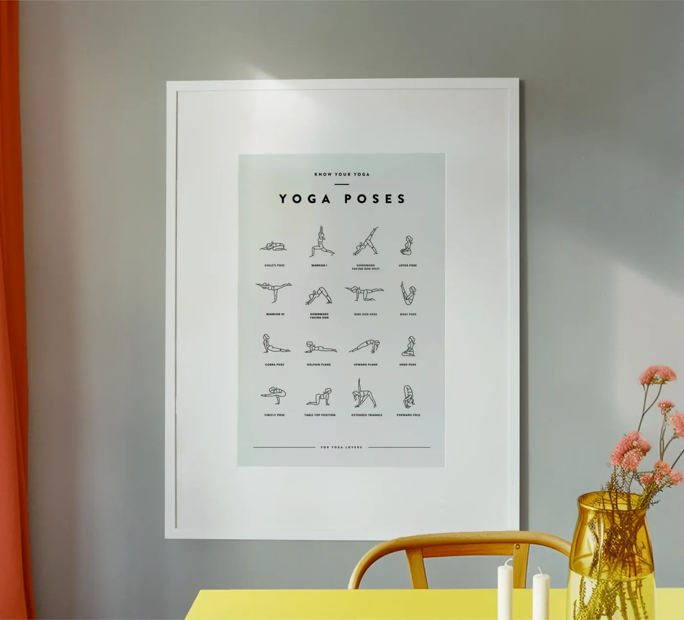 Yoga Chart poster da daylight design studio