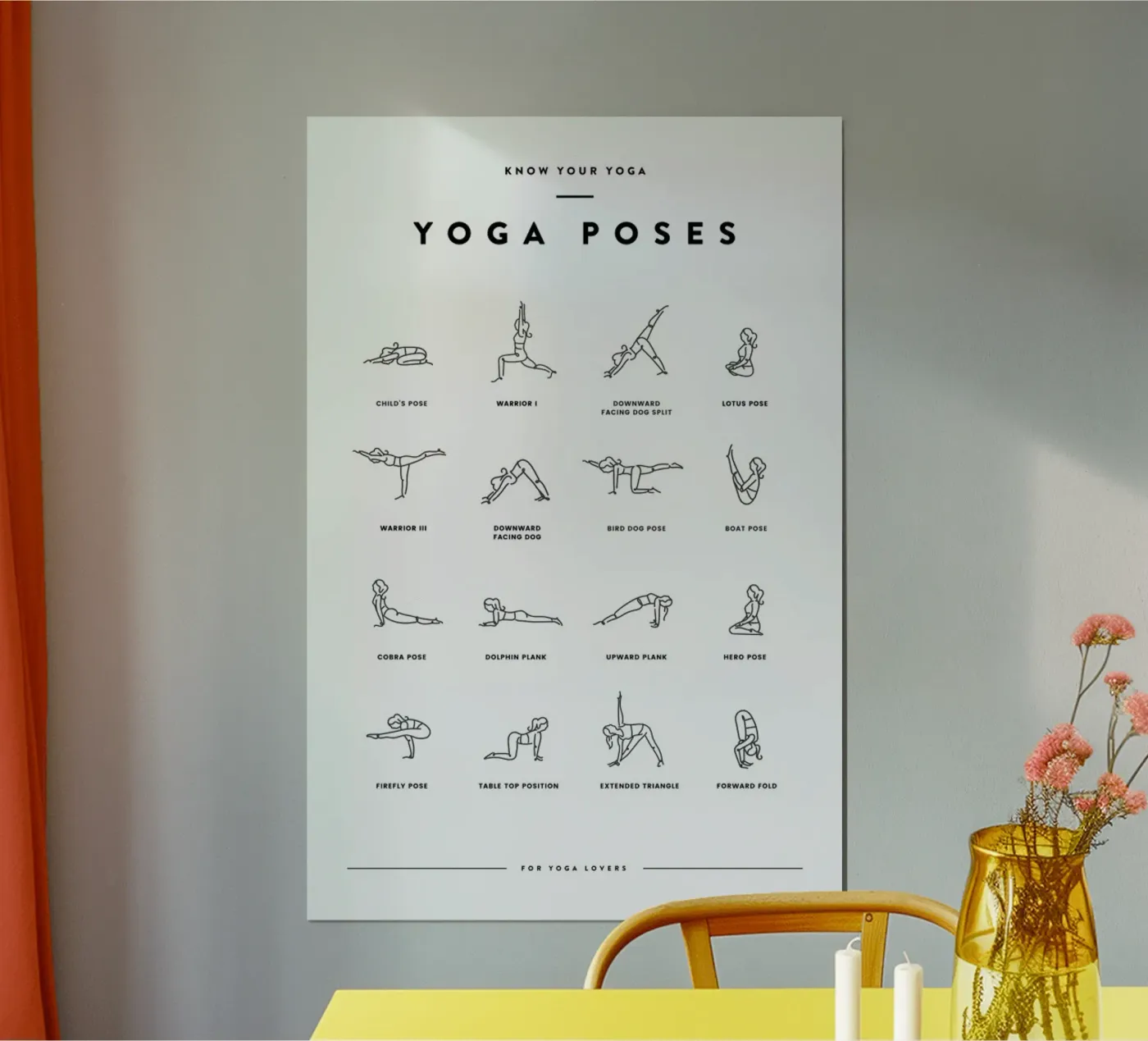 Yoga Chart poster by daylight design studio