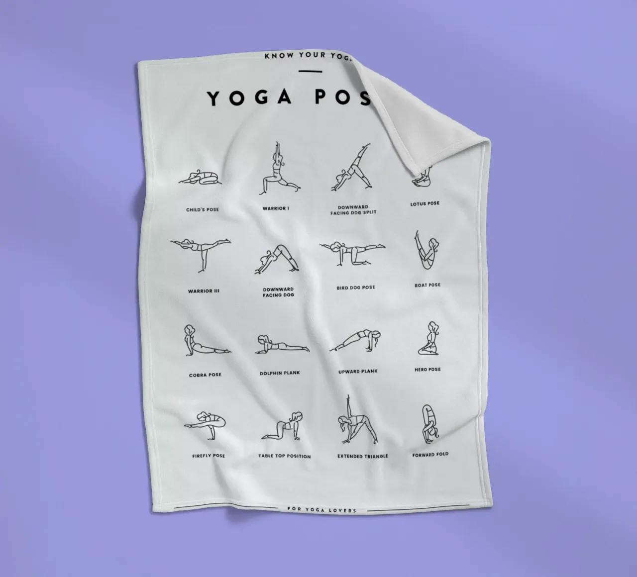 Yoga Chart coperta in pile da daylight design studio