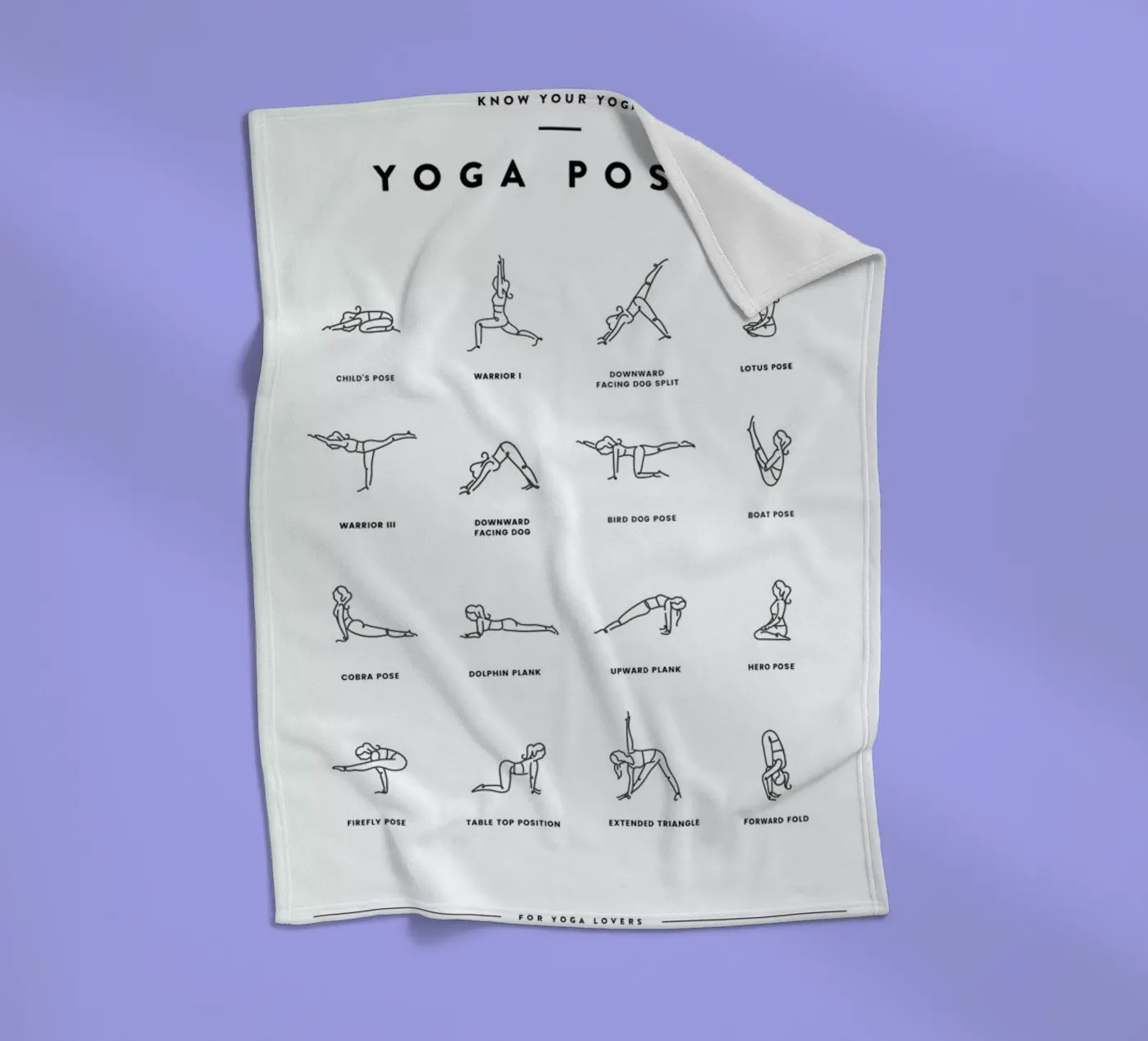 Yoga Chart Fleecedecke von daylight design studio