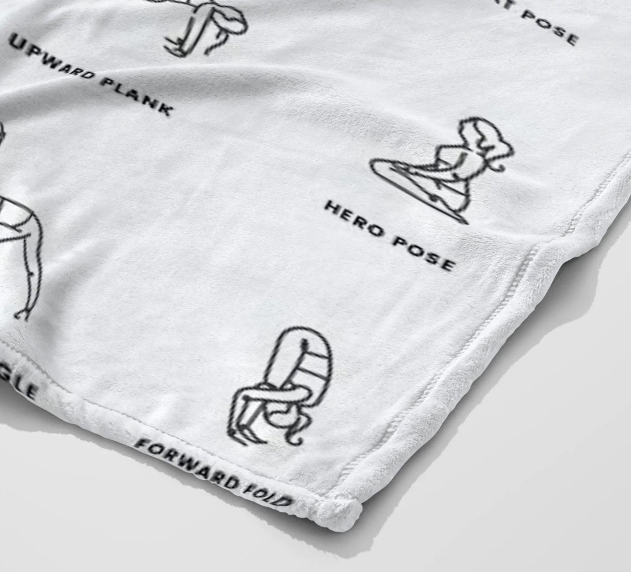 Yoga Chart fleece blanket by daylight design studio