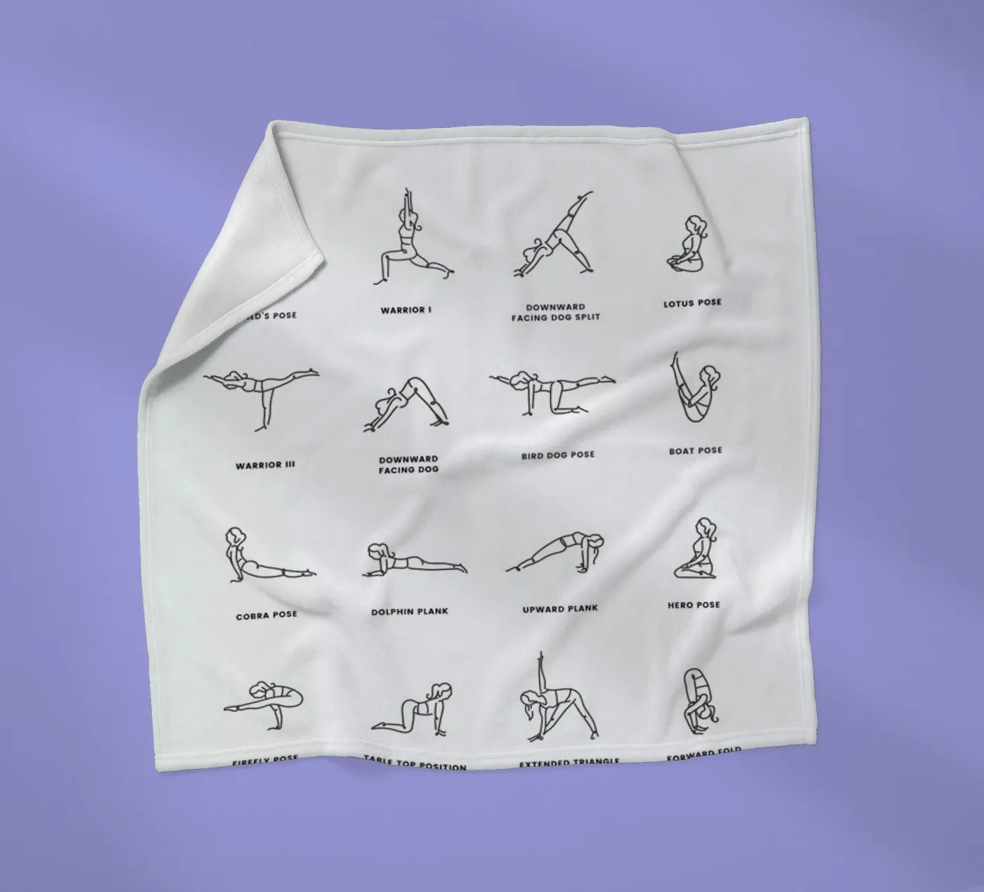 Yoga Chart Fleecedecke von daylight design studio