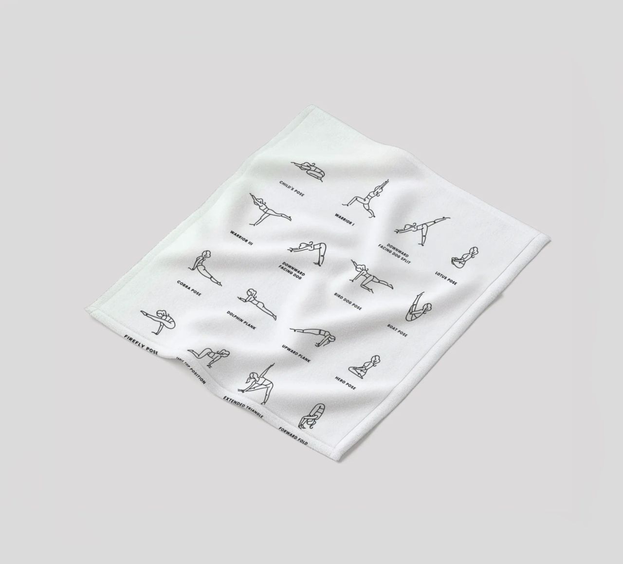 Yoga Chart fleece blanket by daylight design studio