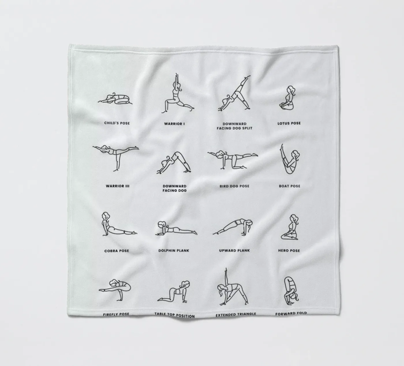 Yoga Chart Fleecedecke von daylight design studio
