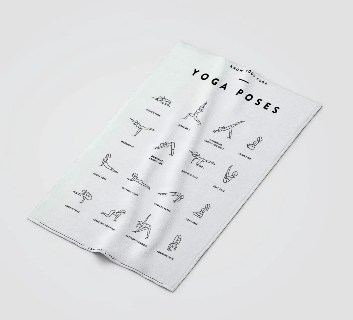 Yoga Chart Fleecedecke von daylight design studio