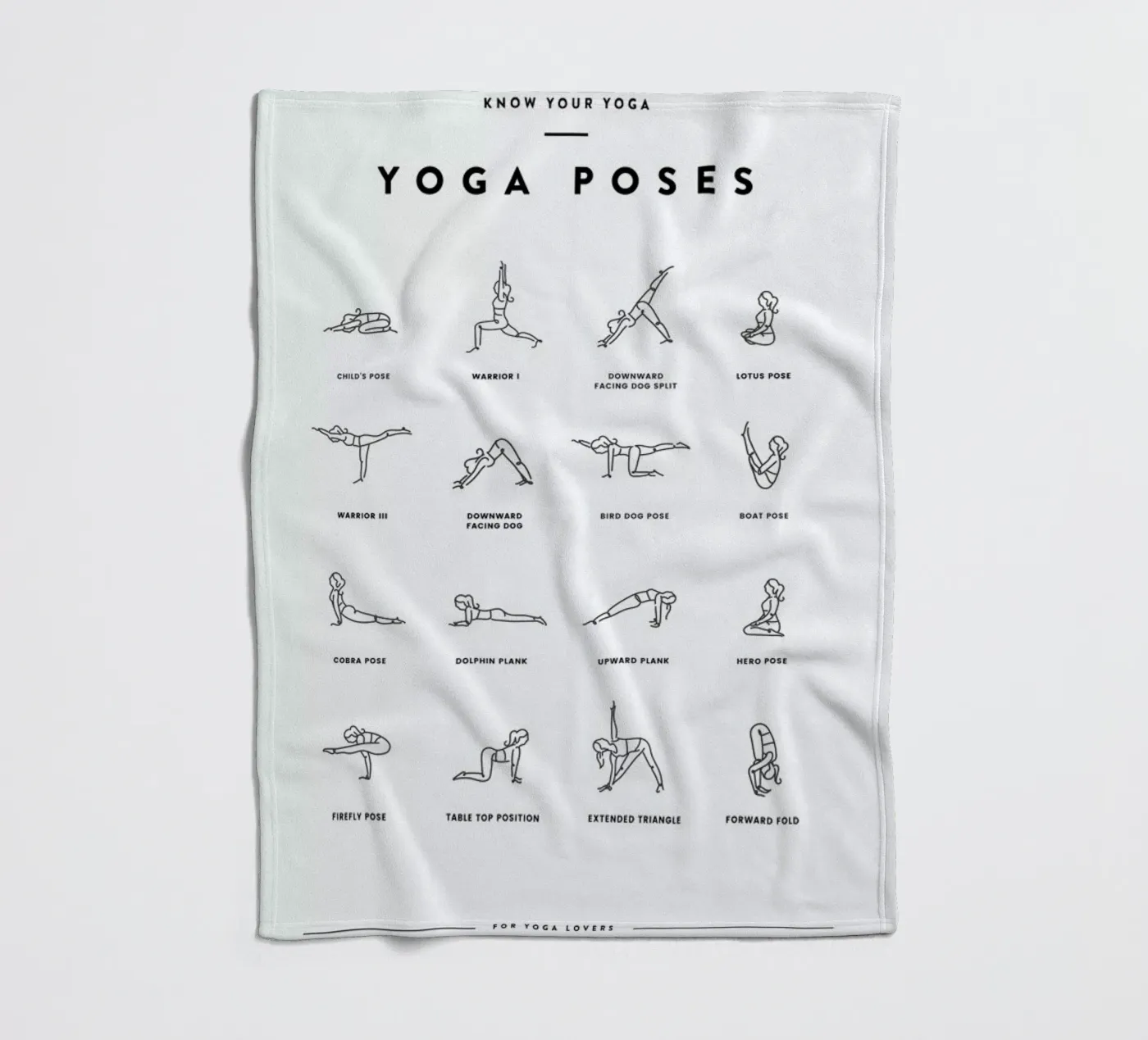 Yoga Chart Fleecedecke von daylight design studio