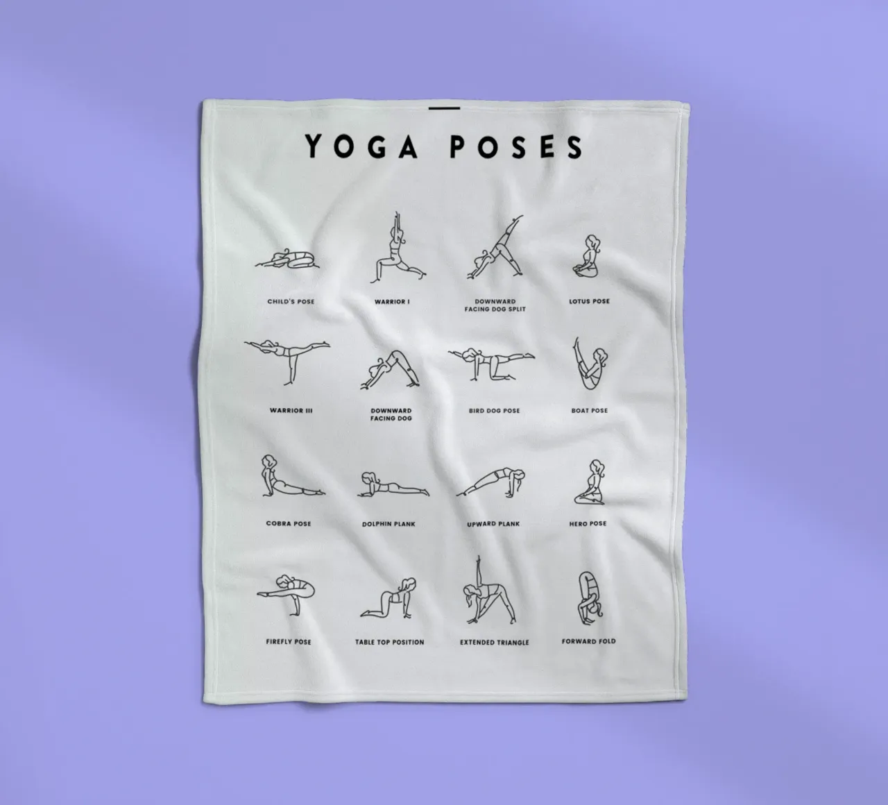 Yoga Chart coperta in pile da daylight design studio