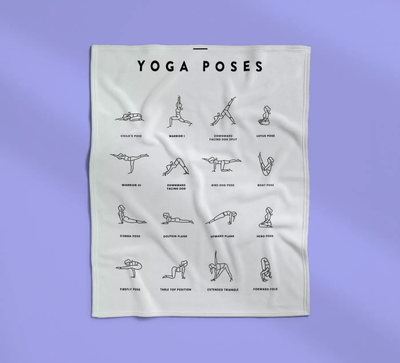 Yoga Chart Fleecedecke von daylight design studio
