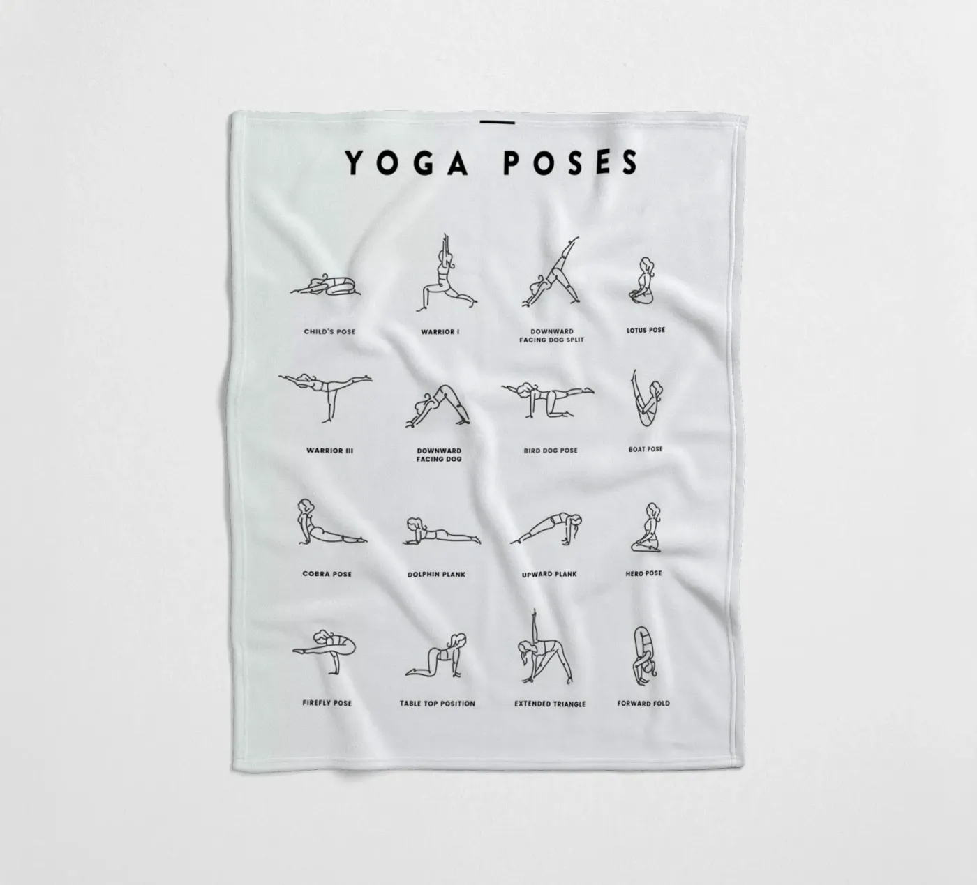 Yoga Chart Fleecedecke von daylight design studio
