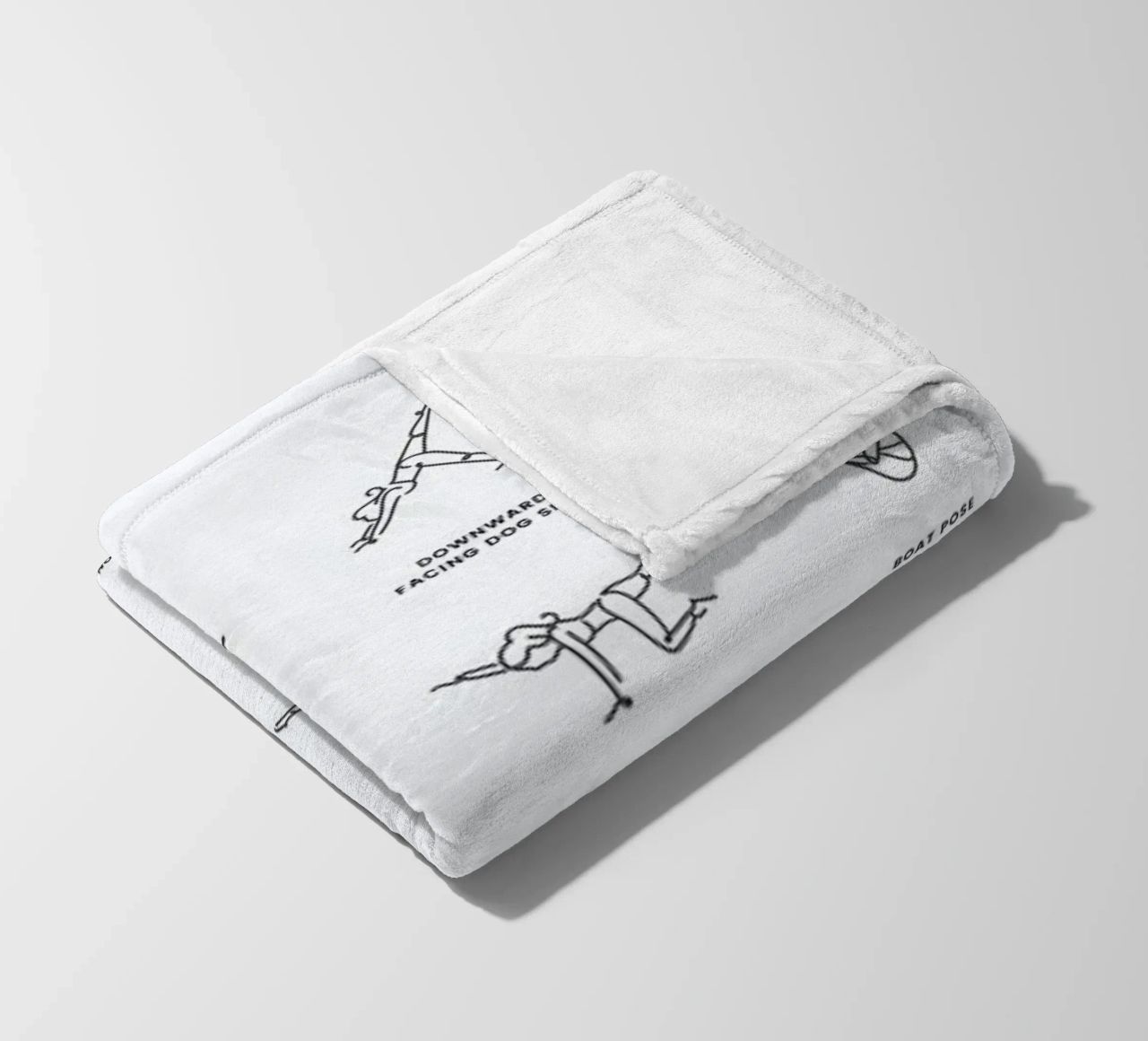 Yoga Chart fleece blanket by daylight design studio