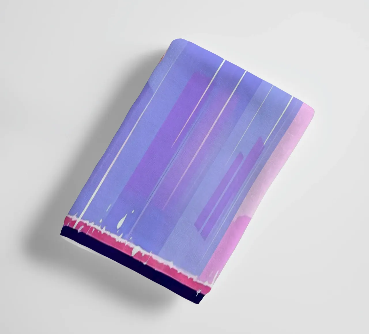 Woman With Cat In Rain Lofi Art towel by LoFi Gallery