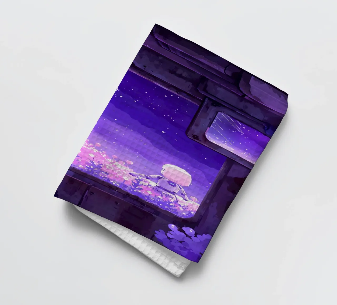 Baby Robot su un'altra pianta Lofi Art canovaccio da cucina da LoFi Gallery