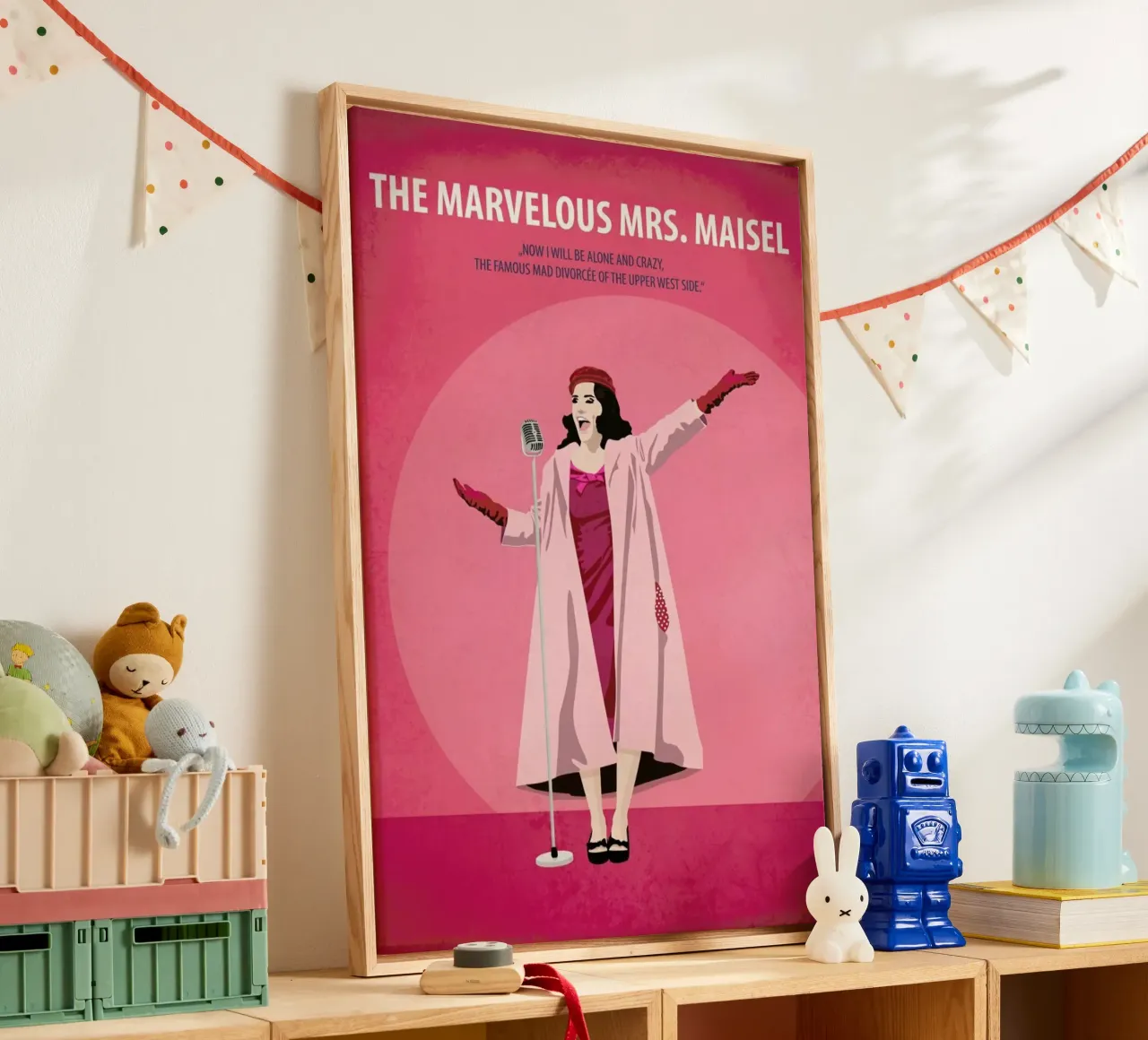 Die wunderbare Mrs. Maisel Leinwand mit Schattenfugenrahmen von Fräulein Fisher