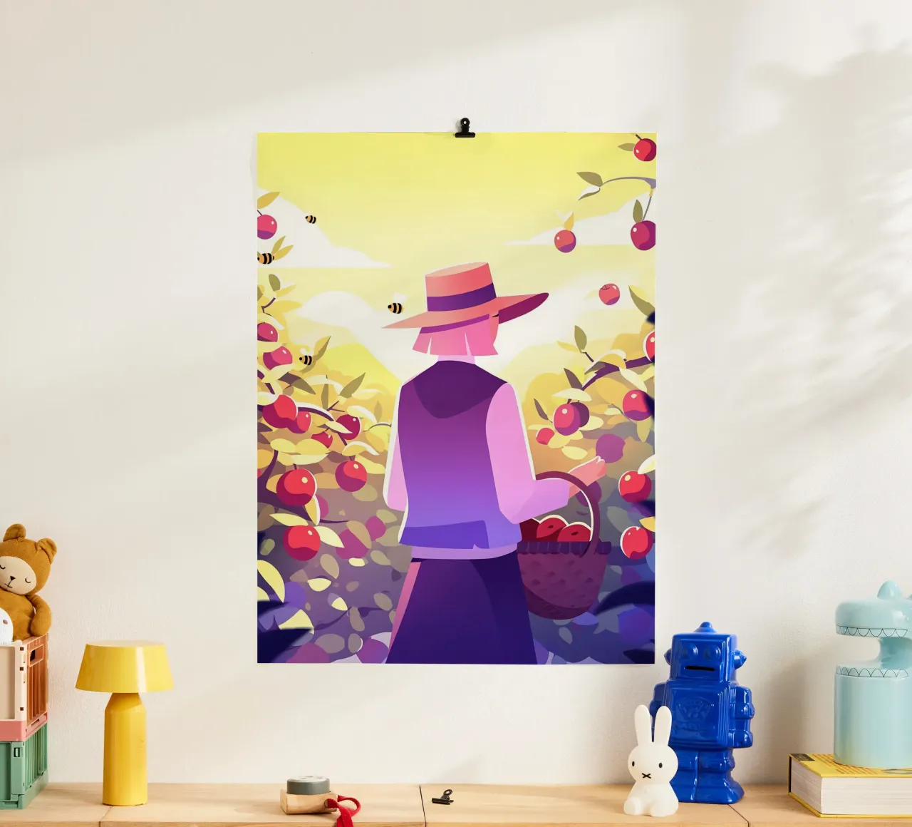 Frau im Apfelhof Lofi Art Hahnemühle von LoFi Gallery