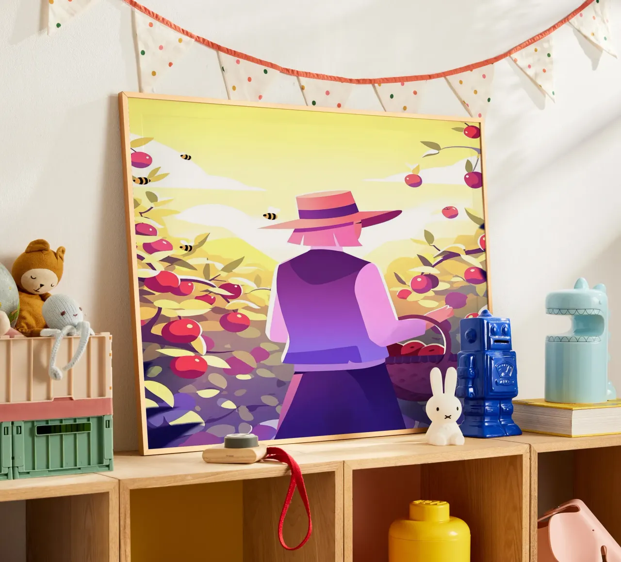 Frau im Apfelhof Lofi Art Hahnemühle von LoFi Gallery