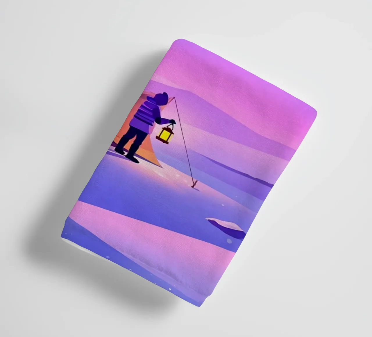 Campeggio sotto l'Aurora Lofi Art asciugamano da bagno da LoFi Gallery