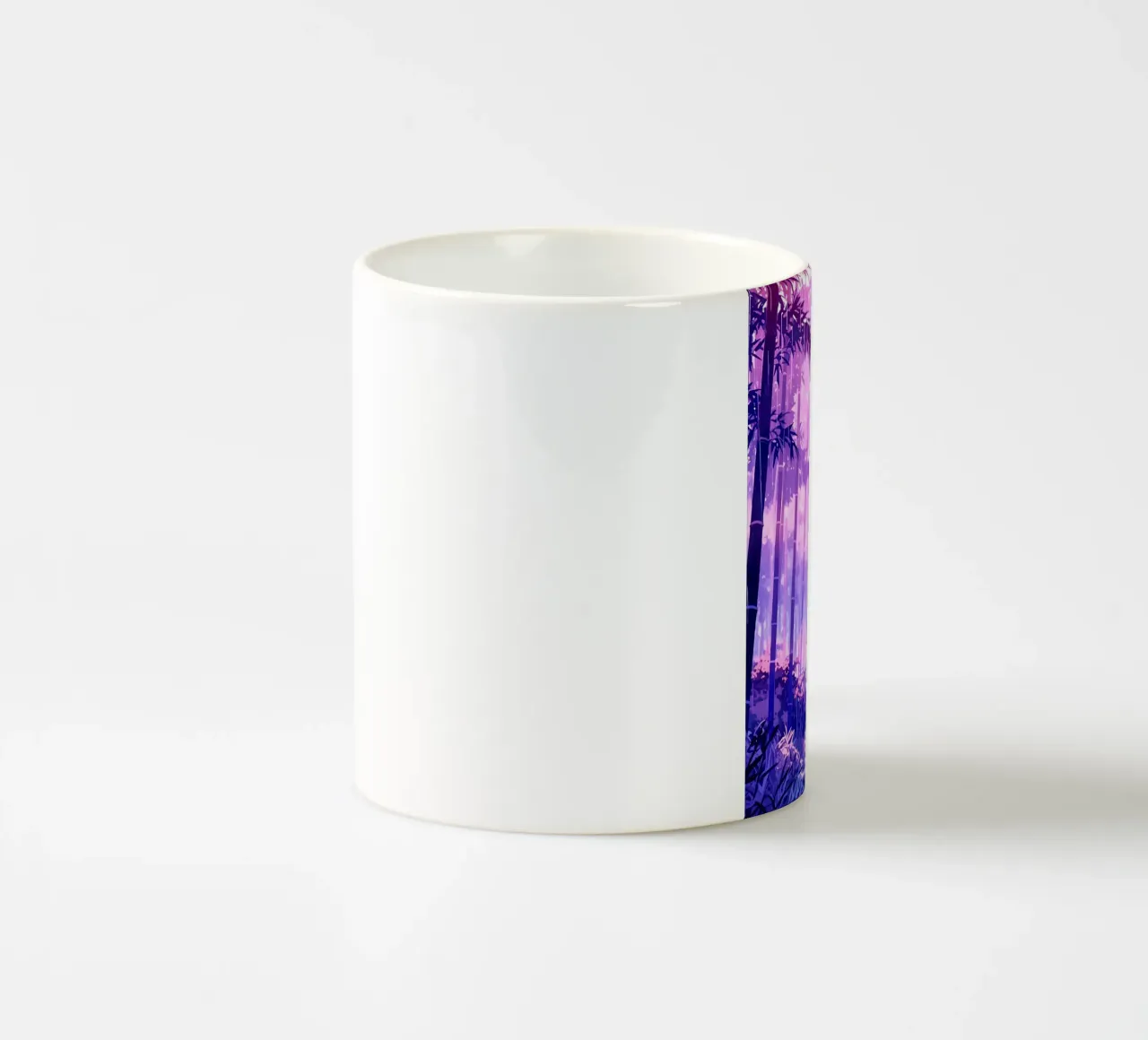 Ragazzo nella foresta in una notte di pioggia Lofi Art tazza in ceramica da LoFi Gallery