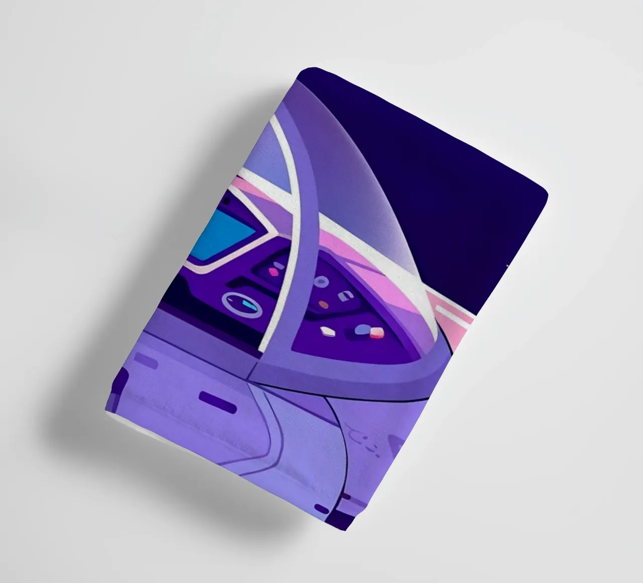 Volare su un'astronave Lofi Art asciugamano da bagno da LoFi Gallery