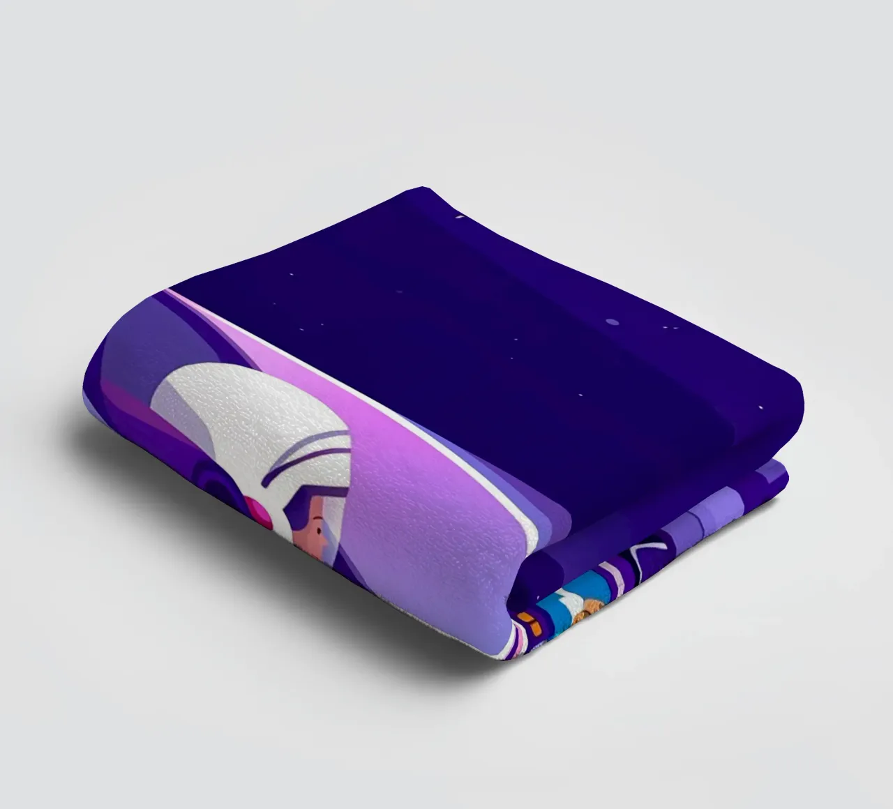 Flying A Spaceship Lofi Art Handtuch von LoFi Gallery