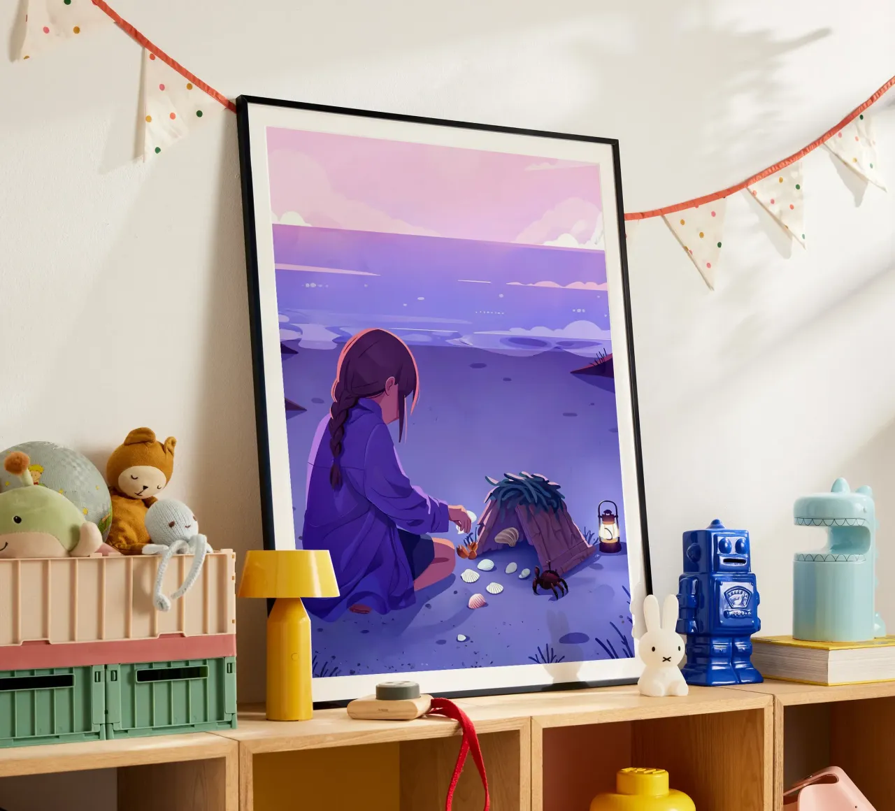 Girl On The Beach Lofi Art poster da LoFi Gallery