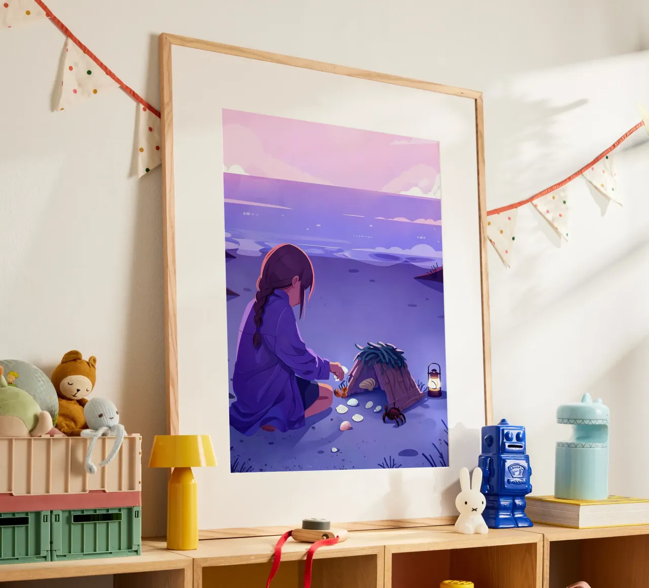 Girl On The Beach Lofi Art poster da LoFi Gallery