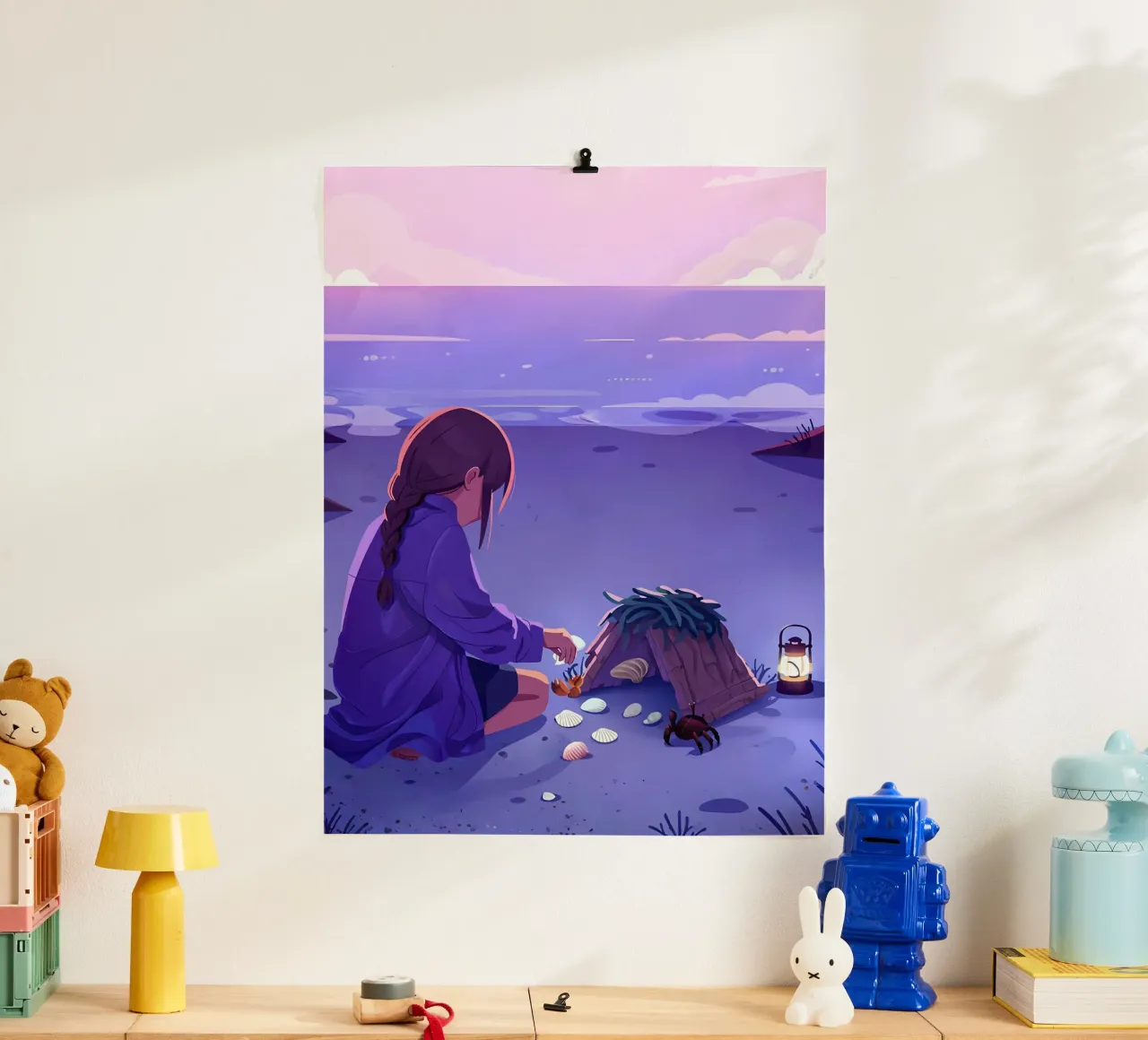 Girl On The Beach Lofi Art poster da LoFi Gallery