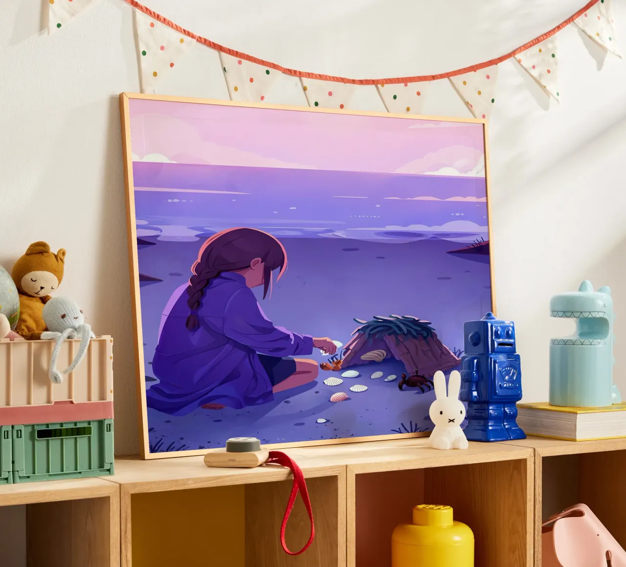 Girl On The Beach Lofi Art poster da LoFi Gallery