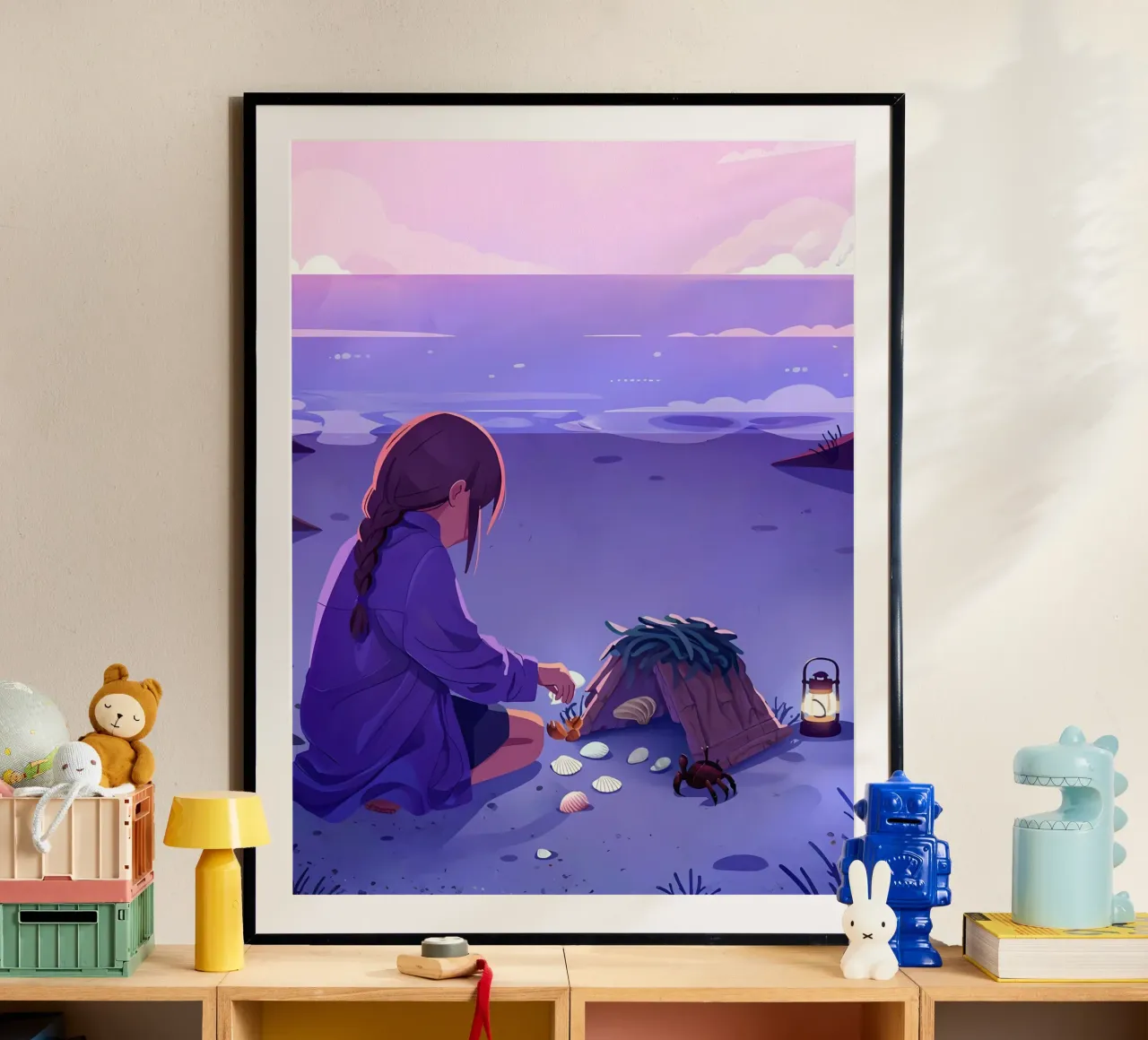 Girl On The Beach Lofi Art poster da LoFi Gallery