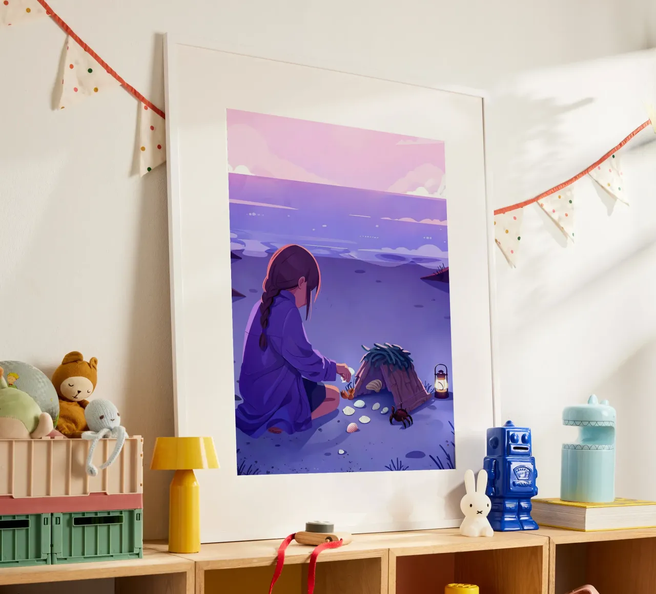 Girl On The Beach Lofi Art poster da LoFi Gallery