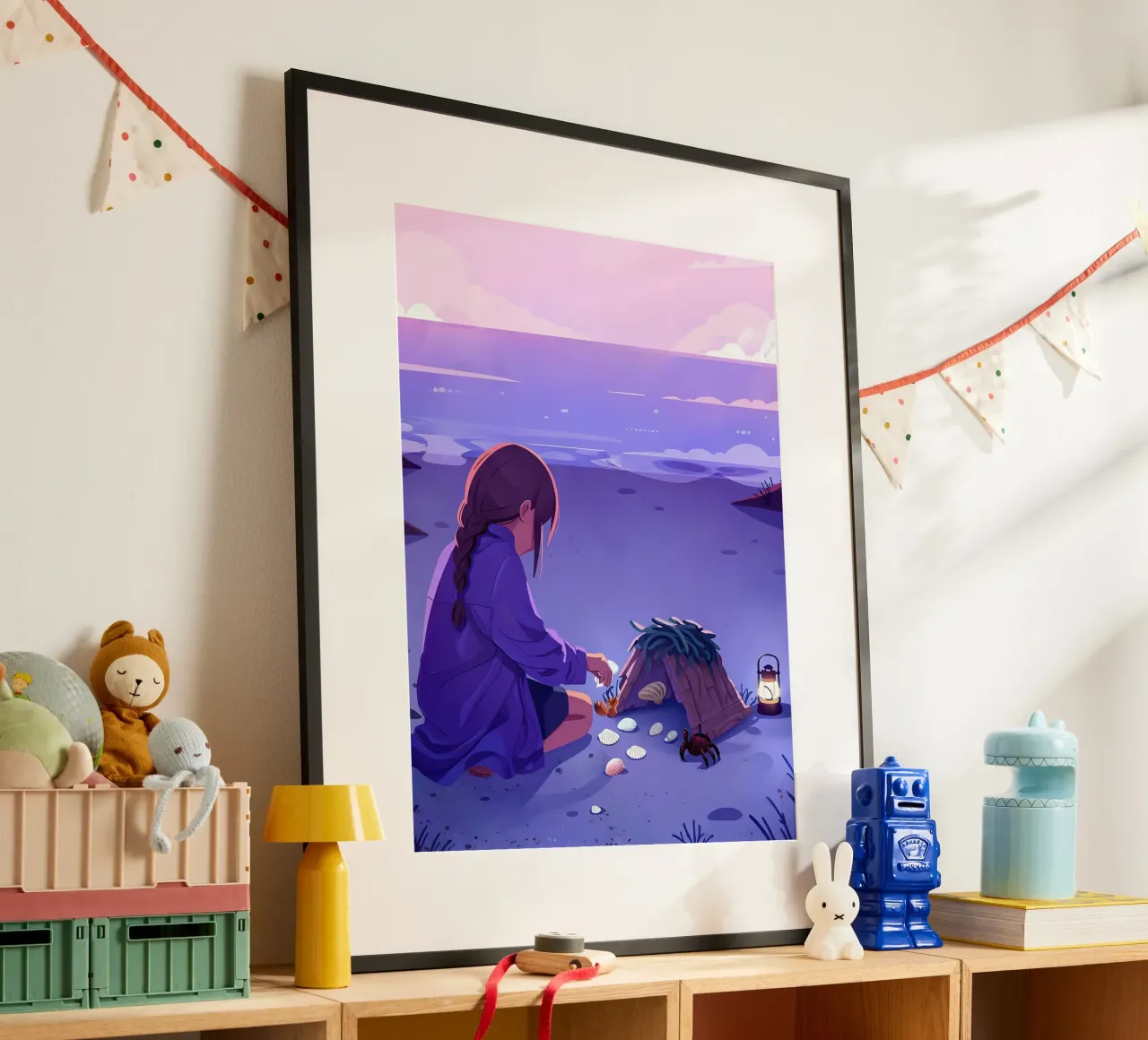 Girl On The Beach Lofi Art poster da LoFi Gallery