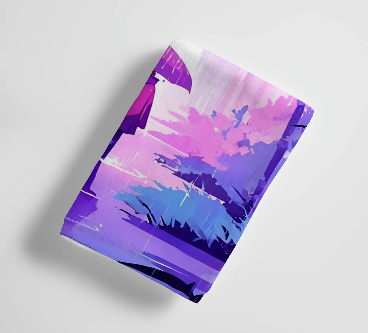 Mädchen auf einem Dschungelpfad im Regen Lofi Art Handtuch von LoFi Gallery