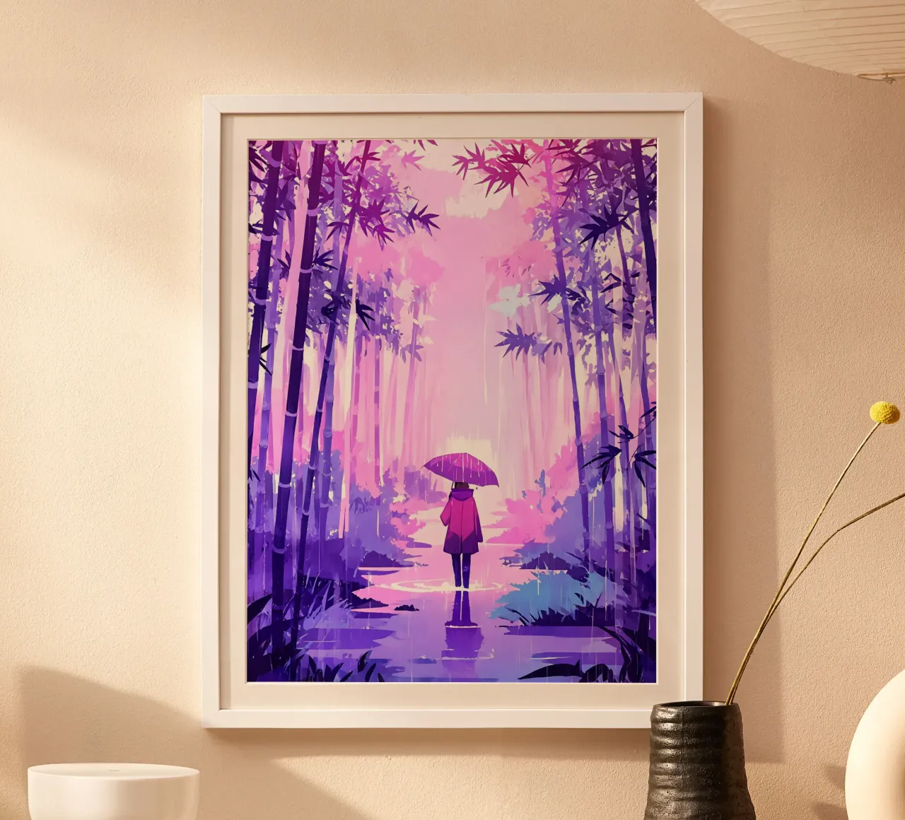 Girl On A Jungle Path In Rain Lofi Art hahnemühle by LoFi Gallery