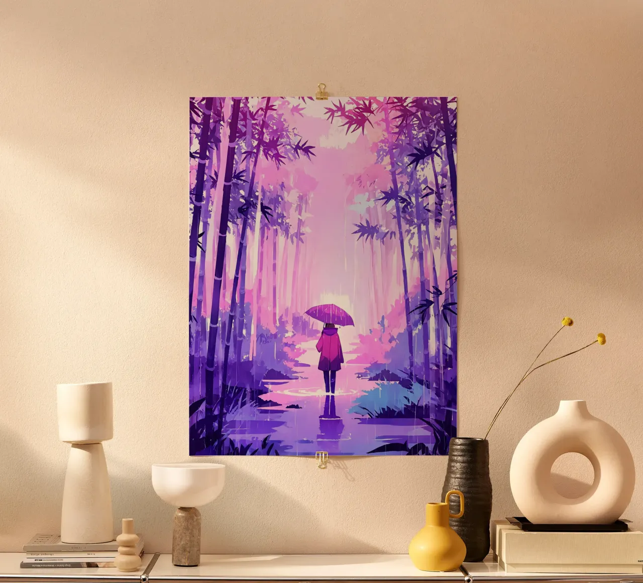 Girl On A Jungle Path In Rain Lofi Art hahnemühle by LoFi Gallery