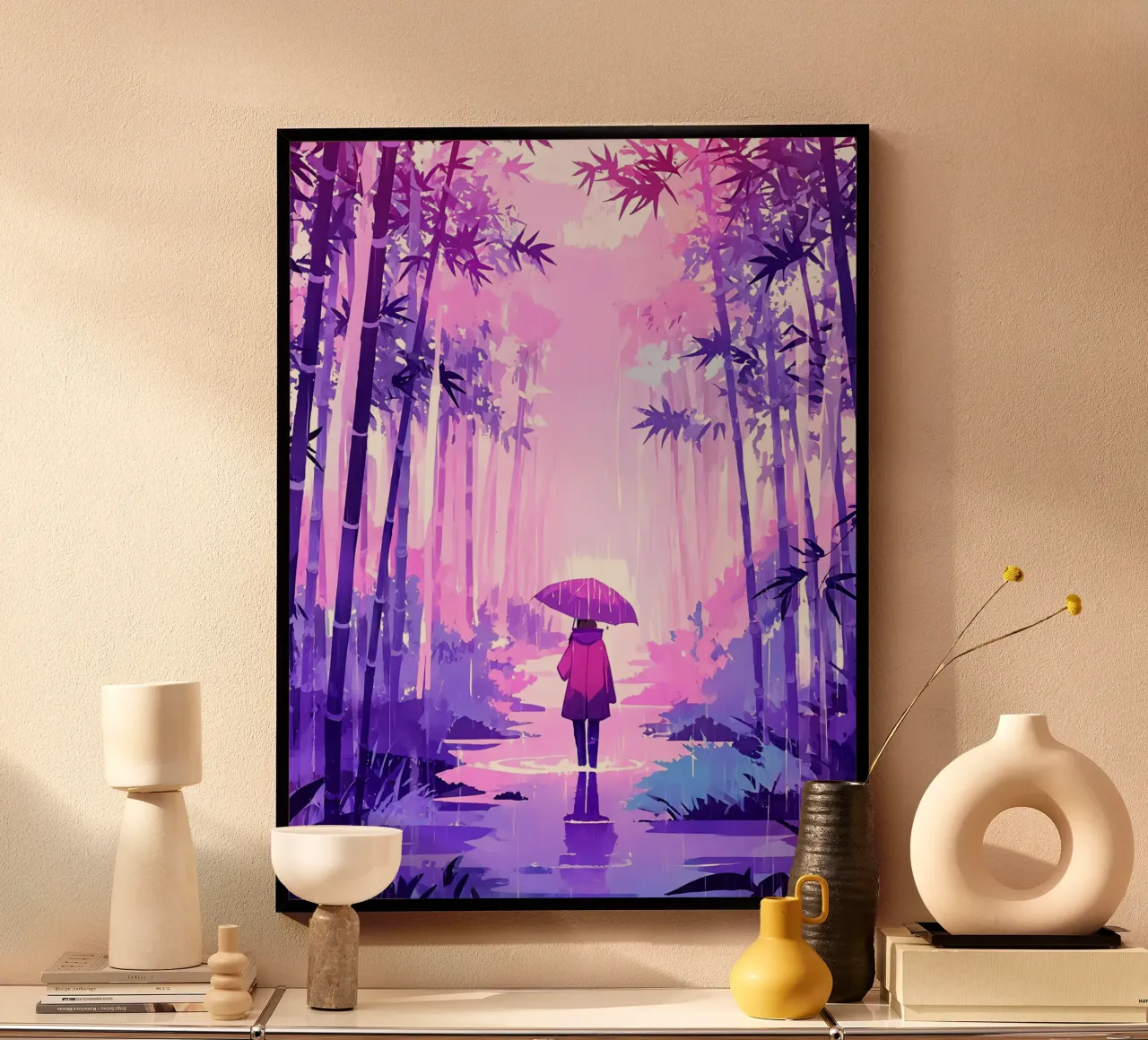 Girl On A Jungle Path In Rain Lofi Art hahnemühle by LoFi Gallery