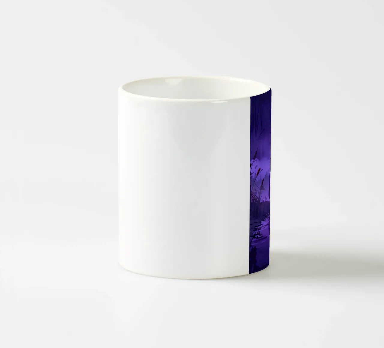 Ragazza con lanterna vicino allo stagno Lofi Art tazza in ceramica da LoFi Gallery