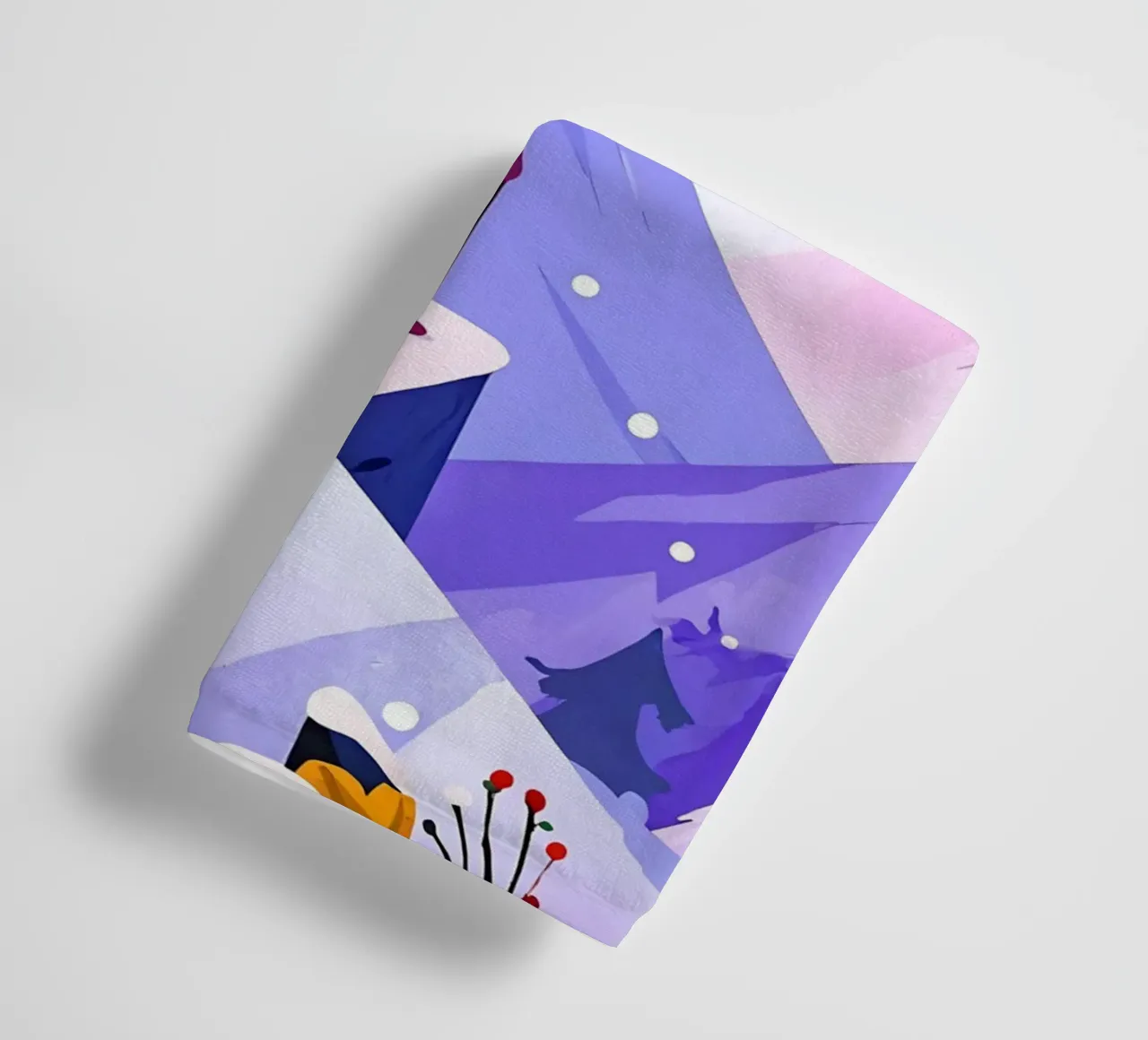 Man Reaching Snow Mountain High Lofi Art towel by LoFi Gallery