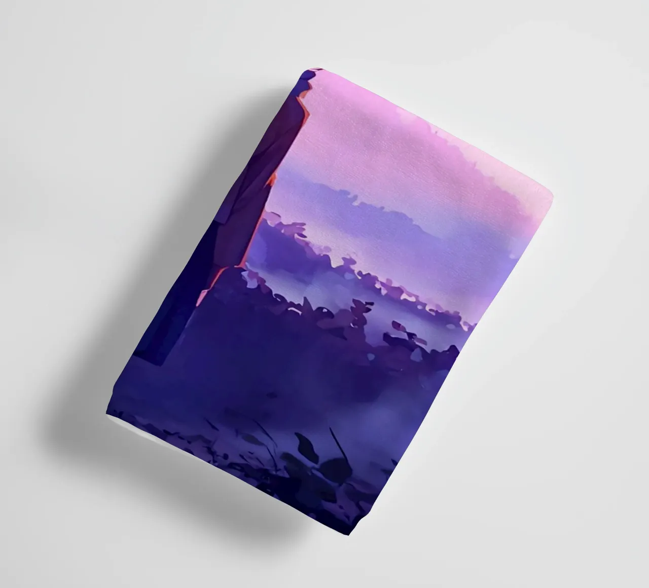 Ragazza in piedi nel vigneto di sera Lofi Art asciugamano da bagno da LoFi Gallery