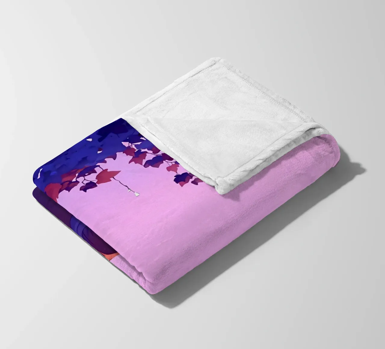Ragazza in piedi nel vigneto di sera Lofi Art coperta in pile da LoFi Gallery