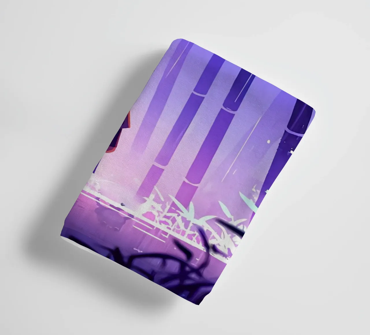 Garçon seul dans une forêt de bambous Lofi Art serviette de bain de LoFi Gallery